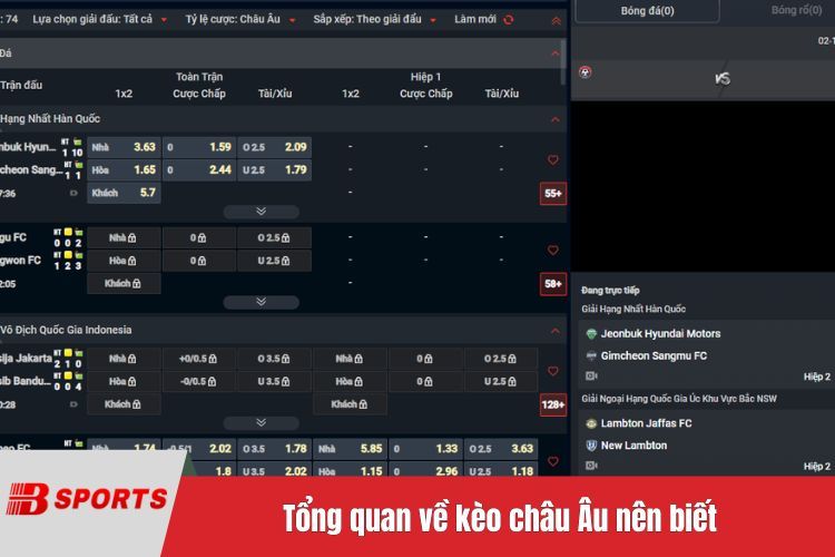 Tổng quan về kèo châu Âu nên biết