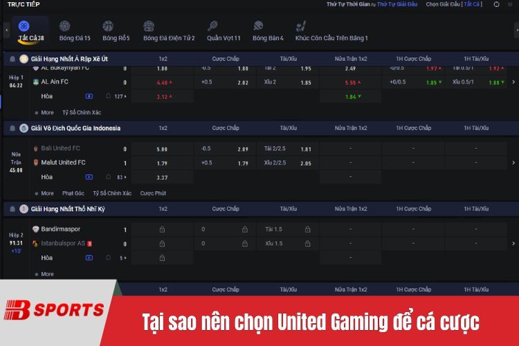 Tại sao nên chọn United Gaming để cá cược